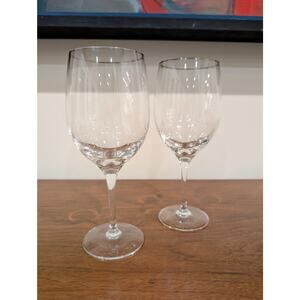 Set of 2 Vintage Lenox Solitaire Platinum Signature Crystal Wine Glass | ~8.5″